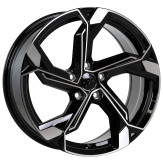 Alu kola Racing Line Y1201, 20x9 5x112 ET38, černá + leštění (zátěžová)
