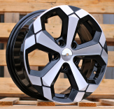 Alu kola Racing Line Y1274, 16x6.5 5x114.3 ET45, černá + leštění