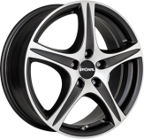 Alu kola RONAL R56, 18x8 5x112 ET30, černá matná + leštění (zátěžová)
