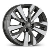 Alu kola AGT 15195, 15x6 4x100 ET35, šedivá + leštění
