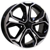 Alu kola AGT 16163, 16x6.5 5x112 ET46, černá + leštění