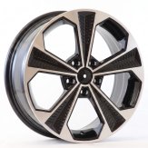 Alu kola AGT 17062, 17x7 5x112 ET45, černá + leštění