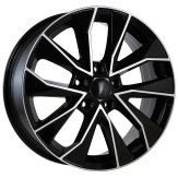 Alu kola AGT 17129, 17x7 5x112 ET45, černá + leštění