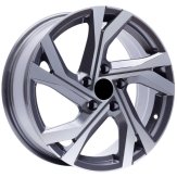 Alu kola AGT 17156, 17x7 5x114.3 ET40, šedivá + leštění