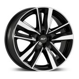 Alu kola AGT 17226, 17x7 5x114.3 ET40, černá + leštění