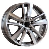 Alu kola AGT 17226, 17x7 5x114.3 ET40, šedivá + leštění