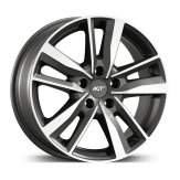 Alu kola AGT 17226, 17x7 5x114.3 ET40, šedivá + leštění