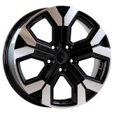 Alu kola AGT 17260, 17x6.5 5x114.3 ET32, černá + leštěný límec