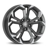 Alu kola AGT 17262, 17x7 5x114.3 ET40, šedivá + leštění