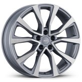 Alu kola AGT 19209, 19x7.5 5x114.3 ET40, šedivá + leštění (zátěžová)