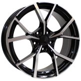 Alu kola AGT 19270, 19x8 5x112 ET48, černá + leštění