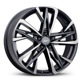 Alu kola AGT 20210, 20x8 5x114.3 ET30, šedivá matná + leštění