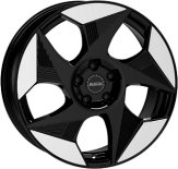 Alu kola ALUTEC SOLAR, 19x8 5x112 ET49, černá lesklá + leštění (zátěžová)