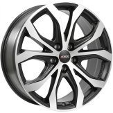 Alu kola ALUTEC W10, 20x9 5x120 ET43, černá matná + leštění (zátěžová)