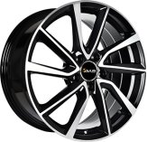 Alu kola AVUS VELGEN AC-518, 17x7 4x108 ET42, černá lesklá + leštění
