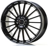 Alu kola AVUS VELGEN AC-M03, 19x8 5x112 ET45, černá lesklá + leštěný límec