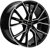 Alu kola AVUS VELGEN AF18, 18x8 5x112 ET40, černá lesklá + leštění
