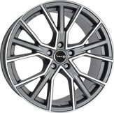 Alu kola AVUS VELGEN AF18, 19x8.5 5x112 ET48, šedivá matná + leštění