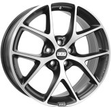 Alu kola BBS SR, 18x8 5x112 ET45, tmavě šedivá + leštění
