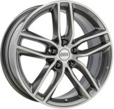 Alu kola BBS SX, 18x8 5x112 ET44, šedivá + leštění
