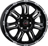 Alu kola BORBET CW8, 18x8 6x139.7 ET45, černá matná + leštění (zátěžová)
