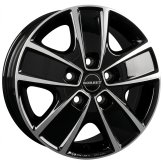 Alu kola BORBET CWG, 16x6 5x130 ET68, černá lesklá + leštění (zátěžová)