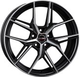 Alu kola BORBET QX, 19x8 5x112 ET44, černá matná + leštění