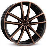 Alu kola BORBET W, 18x8 5x112 ET48, černá + měděná barva leštění