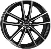 Alu kola BORBET W, 20x8 5x112 ET27, černá lesklá + leštění (zátěžová)
