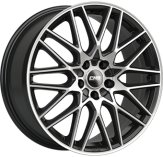 Alu kola CMS C25, 18x7.5 5x114.3 ET35, černá + leštění