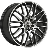 Alu kola CMS C25, 18x7.5 5x114.3 ET47, černá + leštění