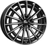 Alu kola CMS C38, 19x8 5x112 ET52, černá lesklá + leštění (zátěžová)