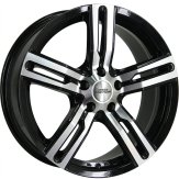 Alu kola INTER ACTION KARGIN, 16x6.5 5x160 ET50, černá lesklá + leštění (zátěžová)
