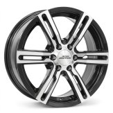 Alu kola INTER ACTION KARGIN 6, 16x6.5 6x120 ET50, černá lesklá + leštění (zátěžová)