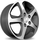 Alu kola IRMSCHER WAVE STAR, 17x7 5x118 ET62, šedivá matná + leštění (zátěžová)