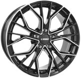 Alu kola IT WHEELS TIARA, 17x7.5 5x112 ET44, černá lesklá + leštění