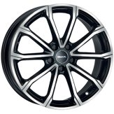 Alu kola MAK DAVINCI, 17x5 4x100 ET40, černá lesklá + leštění