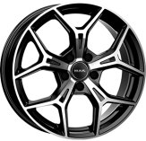 Alu kola MAK EPICA, 17x7 5x114.3 ET48, černá lesklá + leštění (zátěžová)