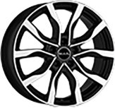 Alu kola MAK HIGHLANDS, 20x8.5 5x108 ET45, černá lesklá + leštění (zátěžová)