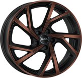 Alu kola MAK KASSEL, 19x7.5 5x112 ET50, černá + měděná barva leštění (zátěžová)
