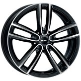 Alu kola MAK OXFORD, 16x7 5x112 ET52, černá lesklá + leštění