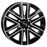 Alu kola Mille Miglia MMRX36, 17x6.5 6x120 ET50, černá + leštění (zátěžová)