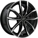 Alu kola MiM EVO001, 17x7 5x114.3 ET40, černá + leštění