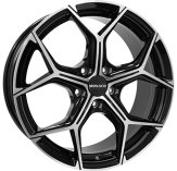 Alu kola MONACO WHEELS GP16, 20x8 5x108 ET45, černá lesklá + leštění