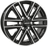 Alu kola MONACO WHEELS VT1, 16x6.5 6x120 ET49, černá lesklá + leštění (zátěžová)