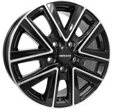 Alu kola MONACO WHEELS VT2, 17x7 5x112 ET50, černá lesklá + leštění (zátěžová)