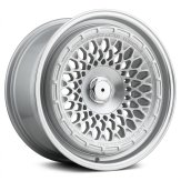 Alu kola Racing Line 1308B, 18x8.5 10x112 ET30, stříbrná + leštěný límec