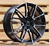 Alu kola Racing Line 3S1284, 20x9 5x120 ET44, černá + leštění (zátěžová)