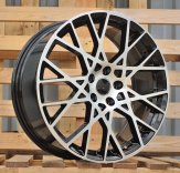 Alu kola Racing Line 3S1293, 20x9 5x112 ET25, černá + leštění (zátěžová)