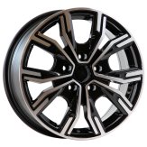 Alu kola Racing Line 6408, 16x6.5 5x112 ET52, černá + leštění (zátěžová)